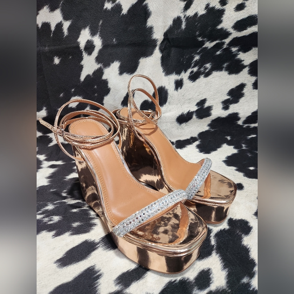 ASOS Wide Fit Teoni Embellished Wedges